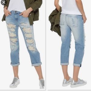 Alice + Olivia Scott Distressed Boyfriend Jeans
